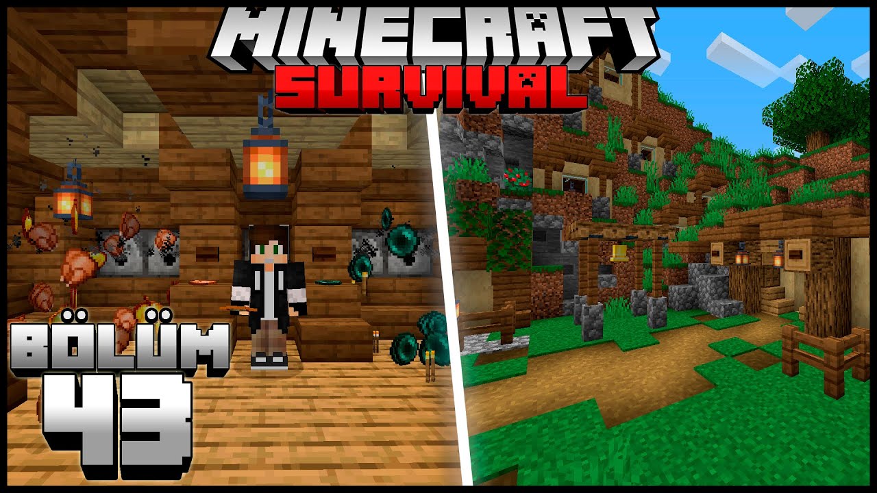 MALZEME İSTASYONLARI, YENİ BARAKA ve PENCERELER !!┇Minecraft Survival ▹Bölüm 43