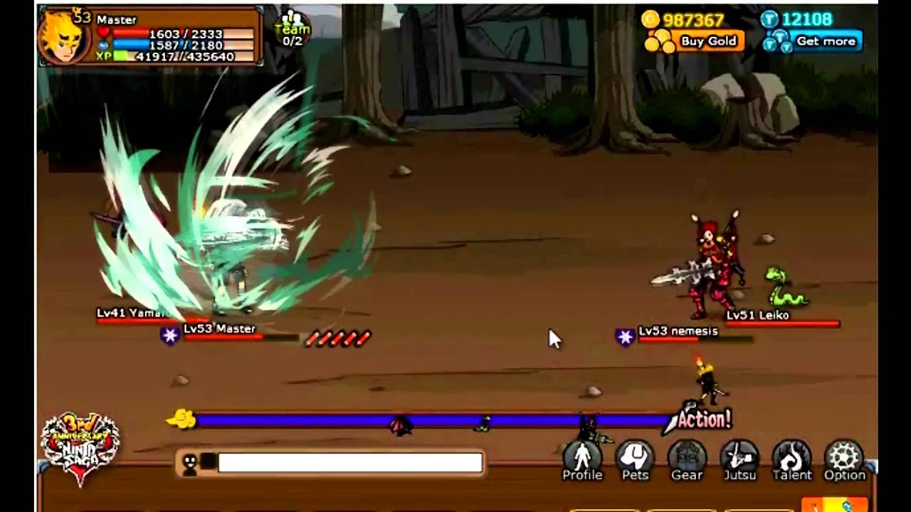 Ninja Saga Low lvl PVP HD