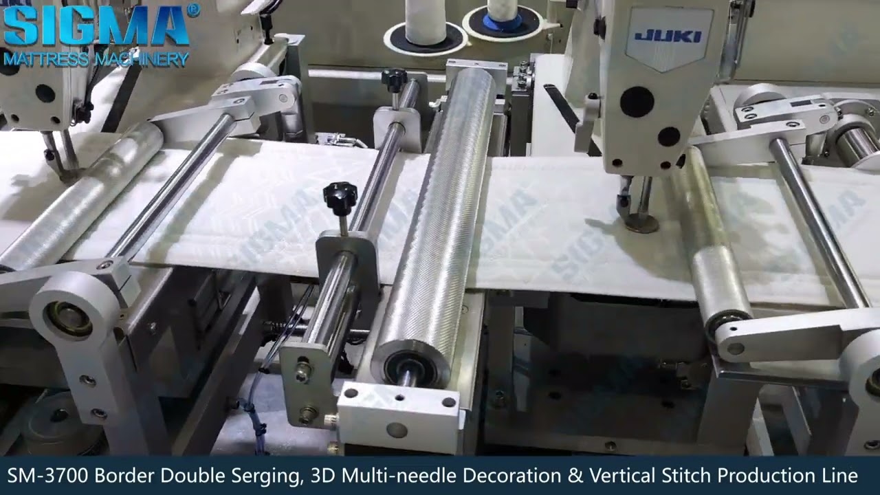 SIGMA SM-3700 Border Double Serging, 3D Multi-needle Decoration & Vertical Stitch Production Line