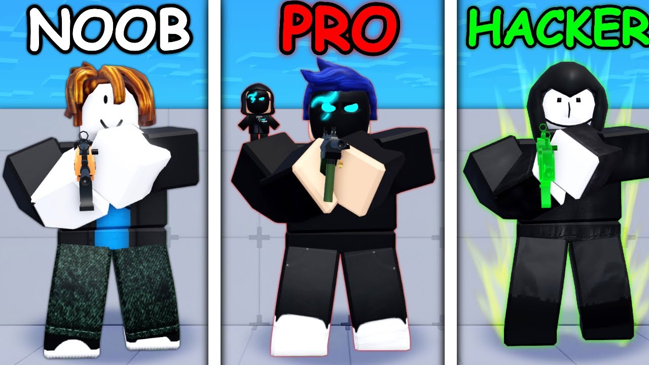 Новичок против профессионала против хакера в Roblox Rivals!