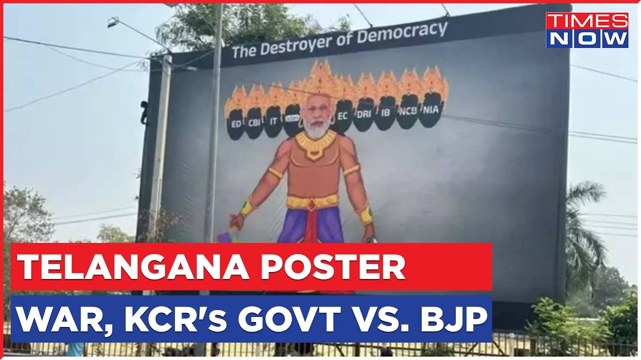 Political Turmoil In Telangana | Posters Heat Up Verbal Battle | KCR's Government Attacks PM Modi