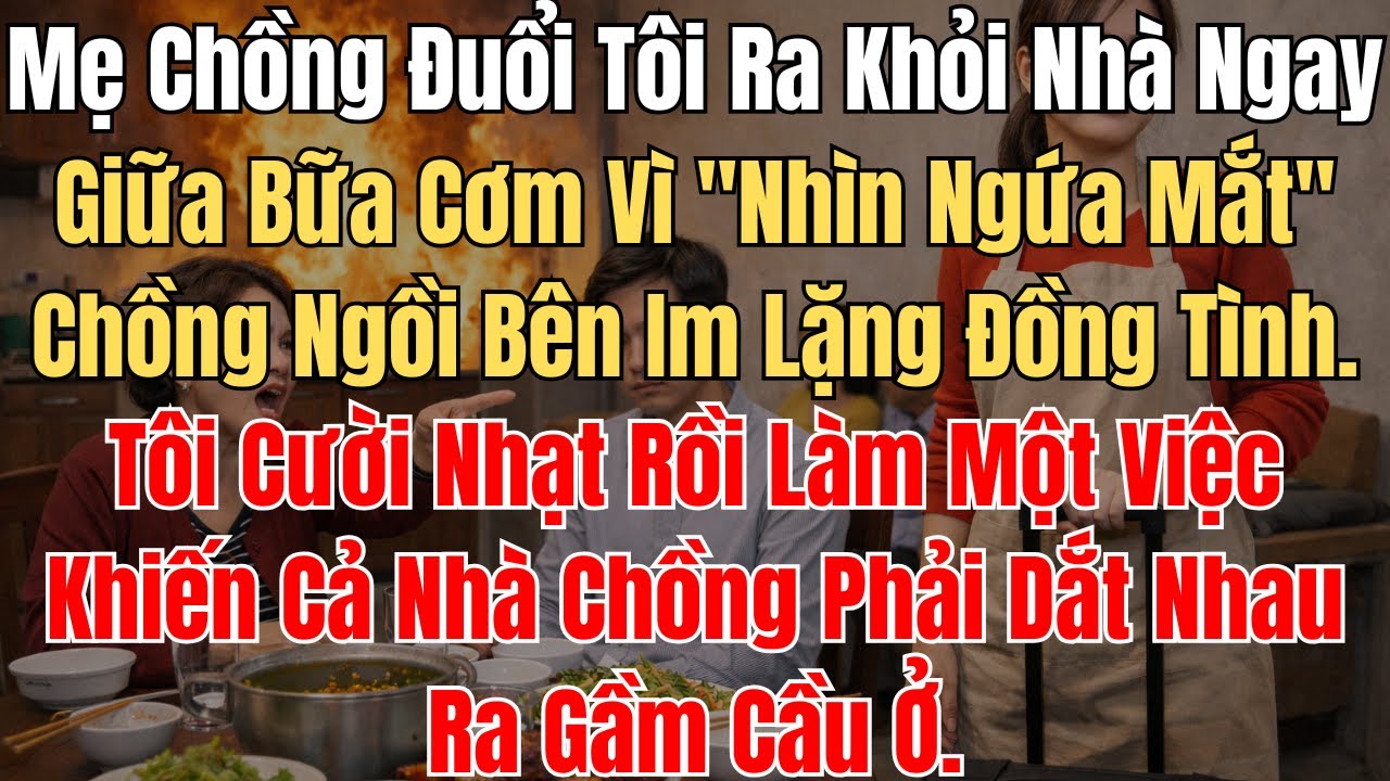 Mẹ Chồng Đuổi Tôi Ra Khỏi Nhà Ngay Giữa Bữa Cơm Vì Nhìn Ngứa Mắt Chồng Ngồi Bên Im Lặng Đồng Tình...