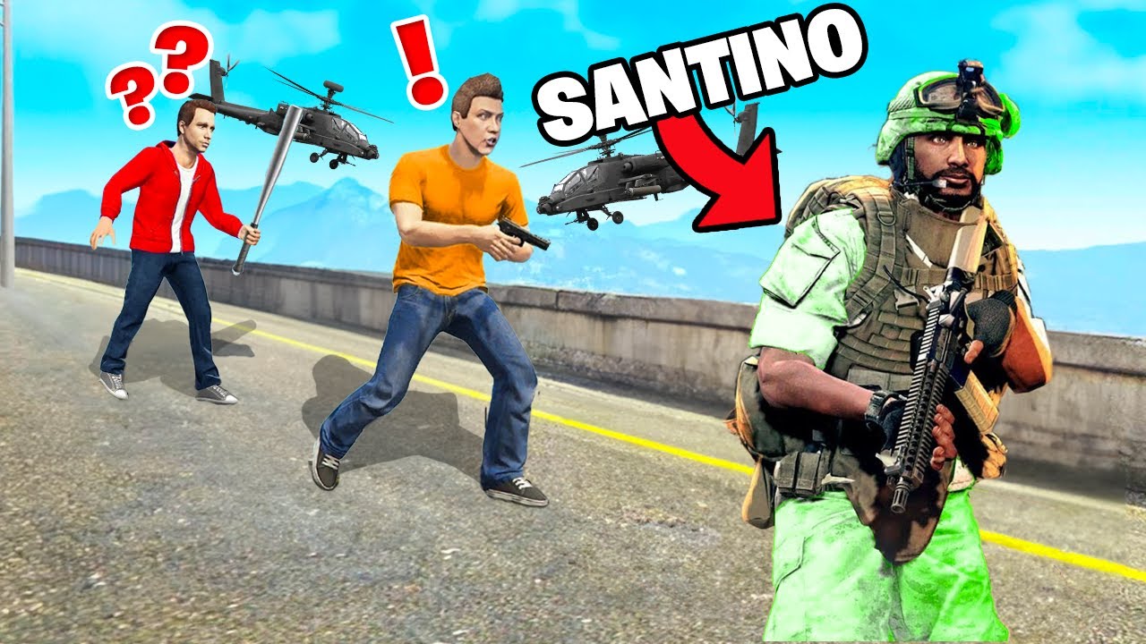 Verstoppen Als MILITAIR NPC In GTA!🚶