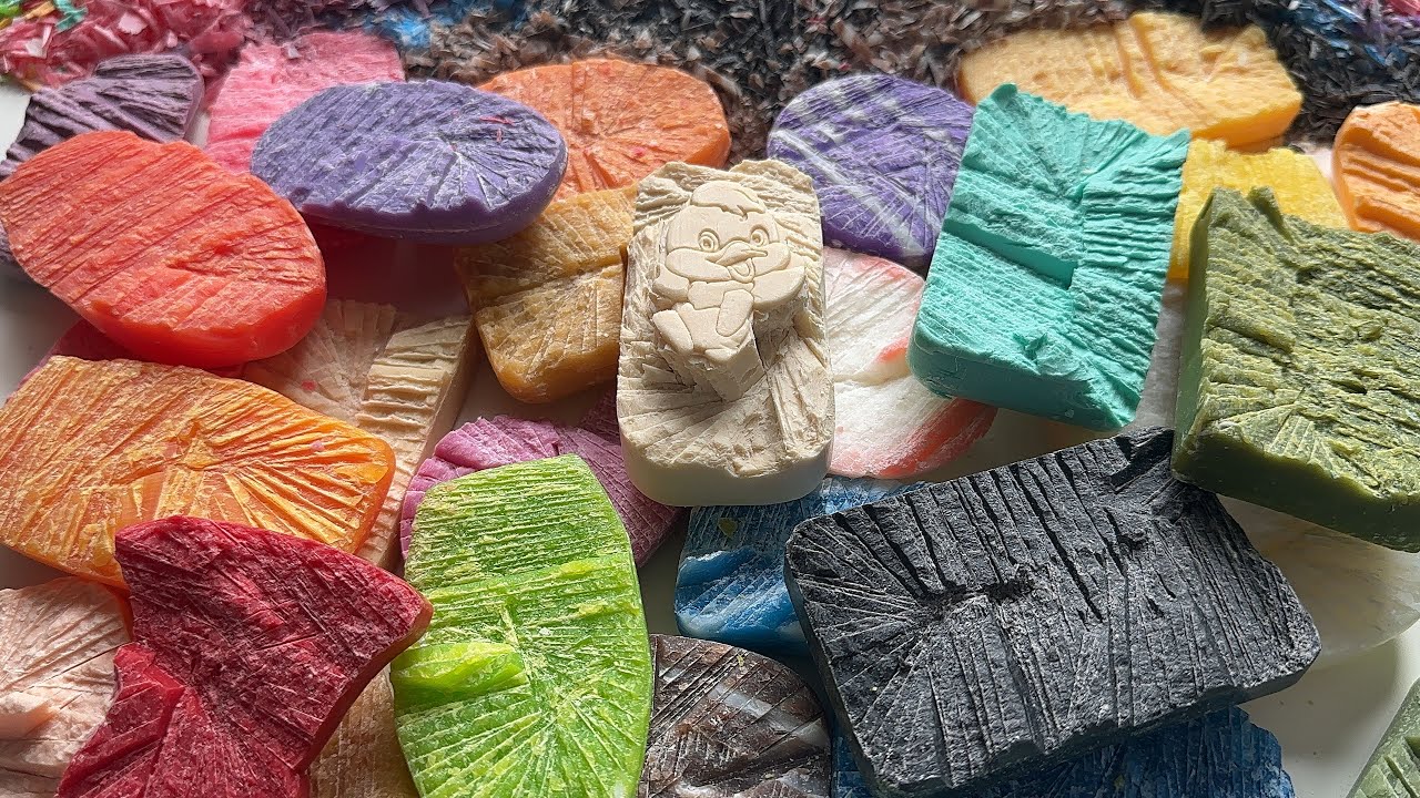 Cutting up soap scraps