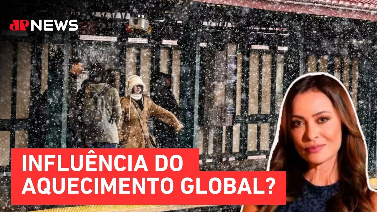 Prefeito de Nova York decreta toque de recolher por tempestade de neve; Patrícia Costa comenta