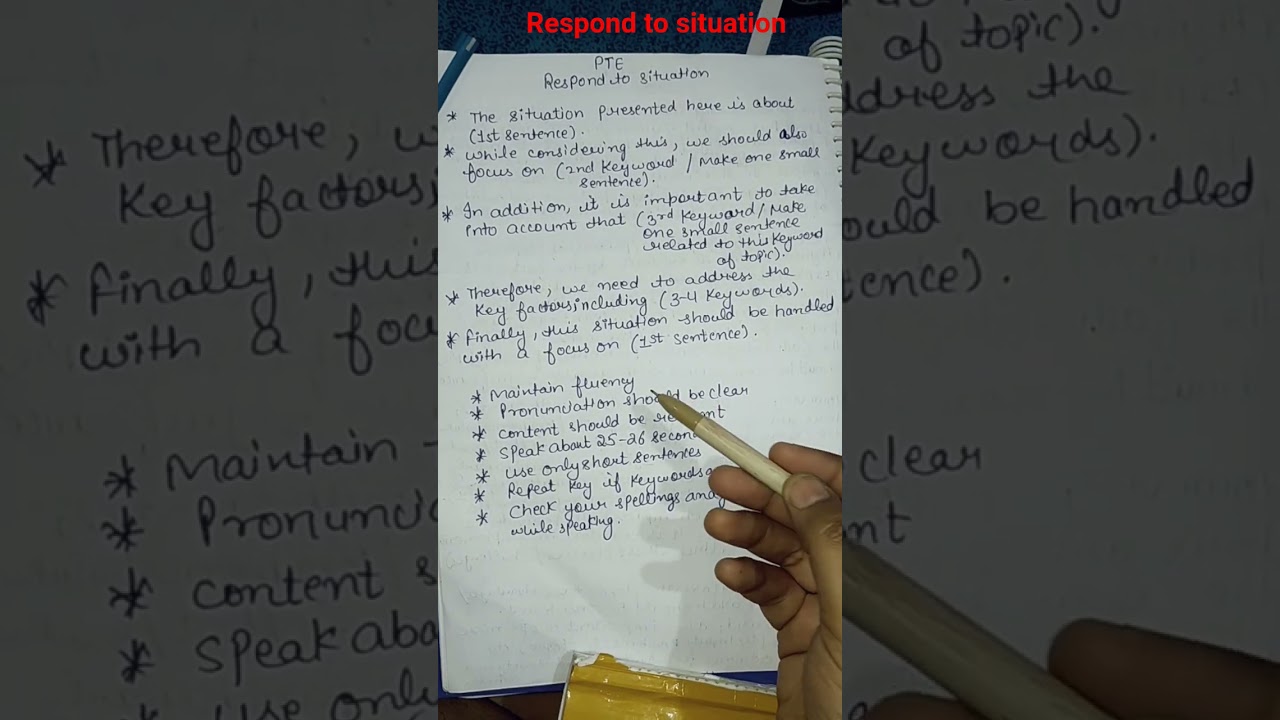 💡NEW PTE TASK 2025: Respond to a Situation | Complete Guide, Marking, Template & Tips