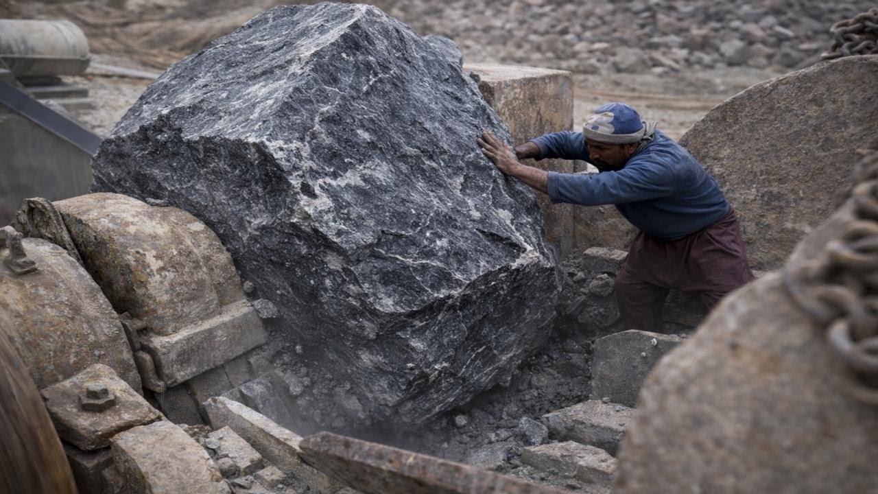 👉 This Rock Didn’t Stand a Chance (OMG) | Jaw Crusher Crushing Giant Stone