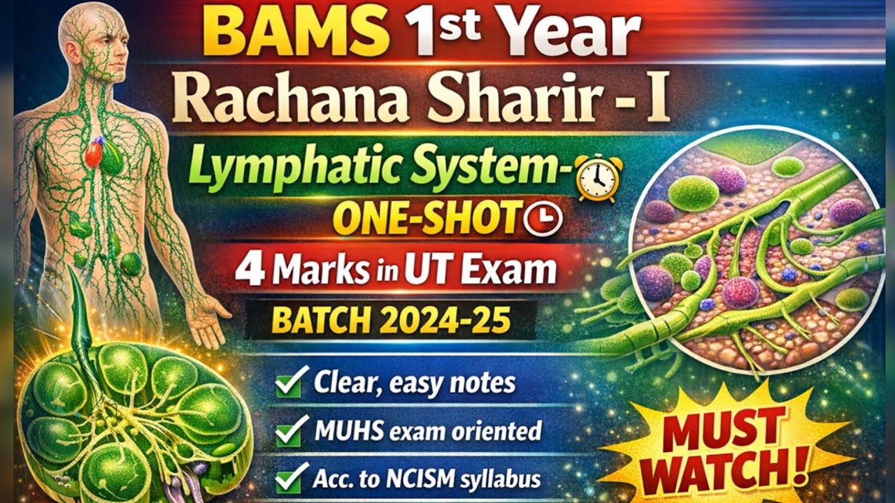 Lymphatic System✅ | Rachana Sharir | BAMS 1st year | #bams #rachanasharir #muhs #ncism #lymphnodes