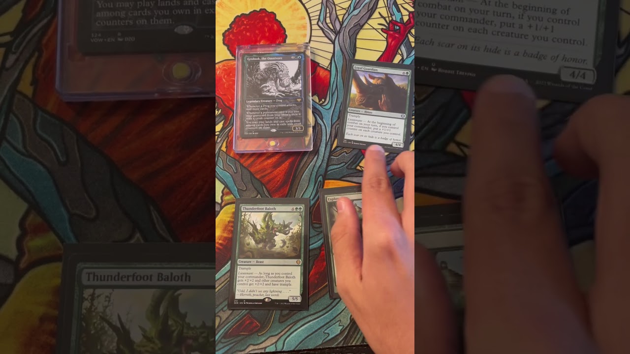 Grolnok hopped on top of lieutenant Damage #w4a #edh #mtg #crimsonvow #minuteMTG #commander