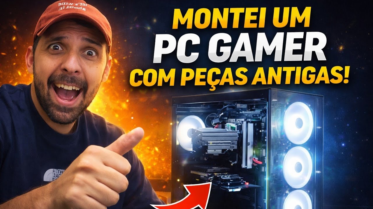 Montei um PC Gamer com Peças ANTIGAS… Será que roda jogos?