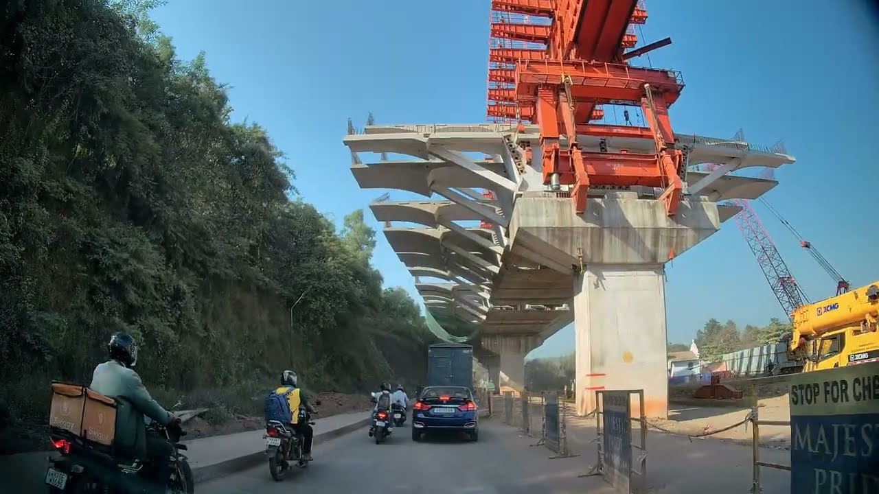 Porvorim&ndash;Mapusa Flyover Update (Nov 2025) 🚧 | Massive Bridge Deck Installation in Full Swing!