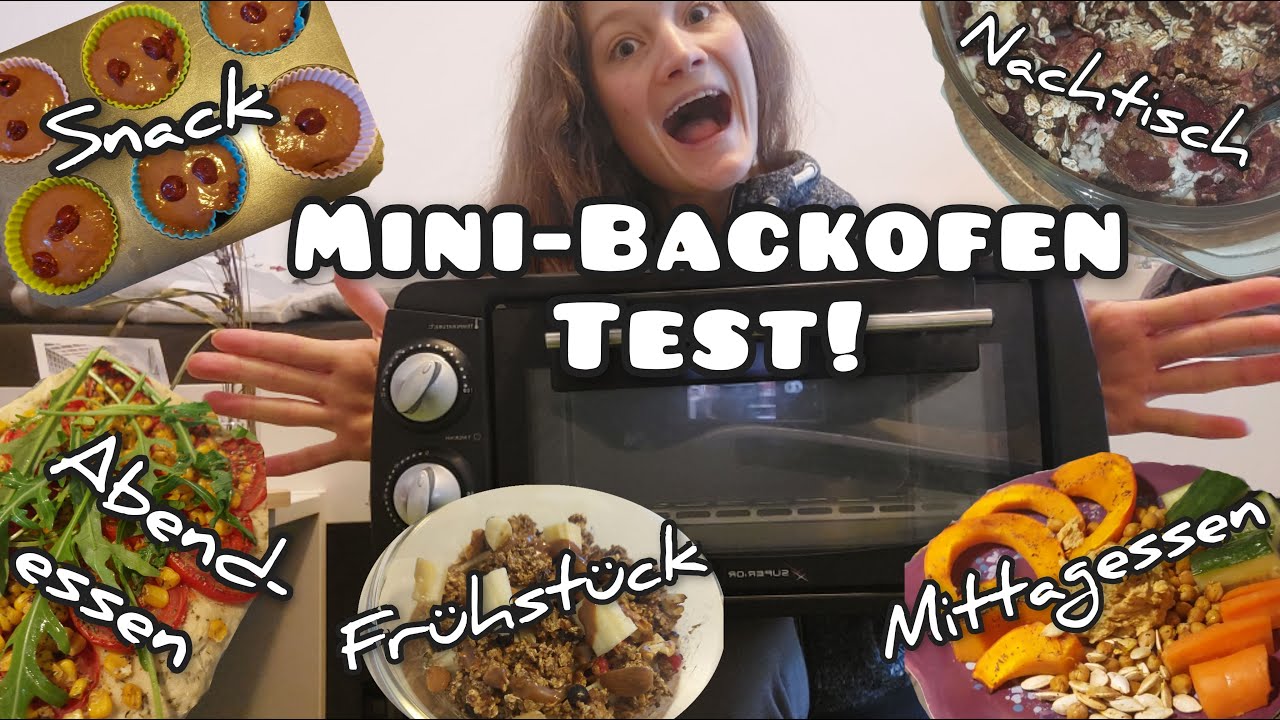 Alle Mahlzeiten aus dem Mini-Backofen 🤭🍕- Der ultimative Test!//vegan food😋