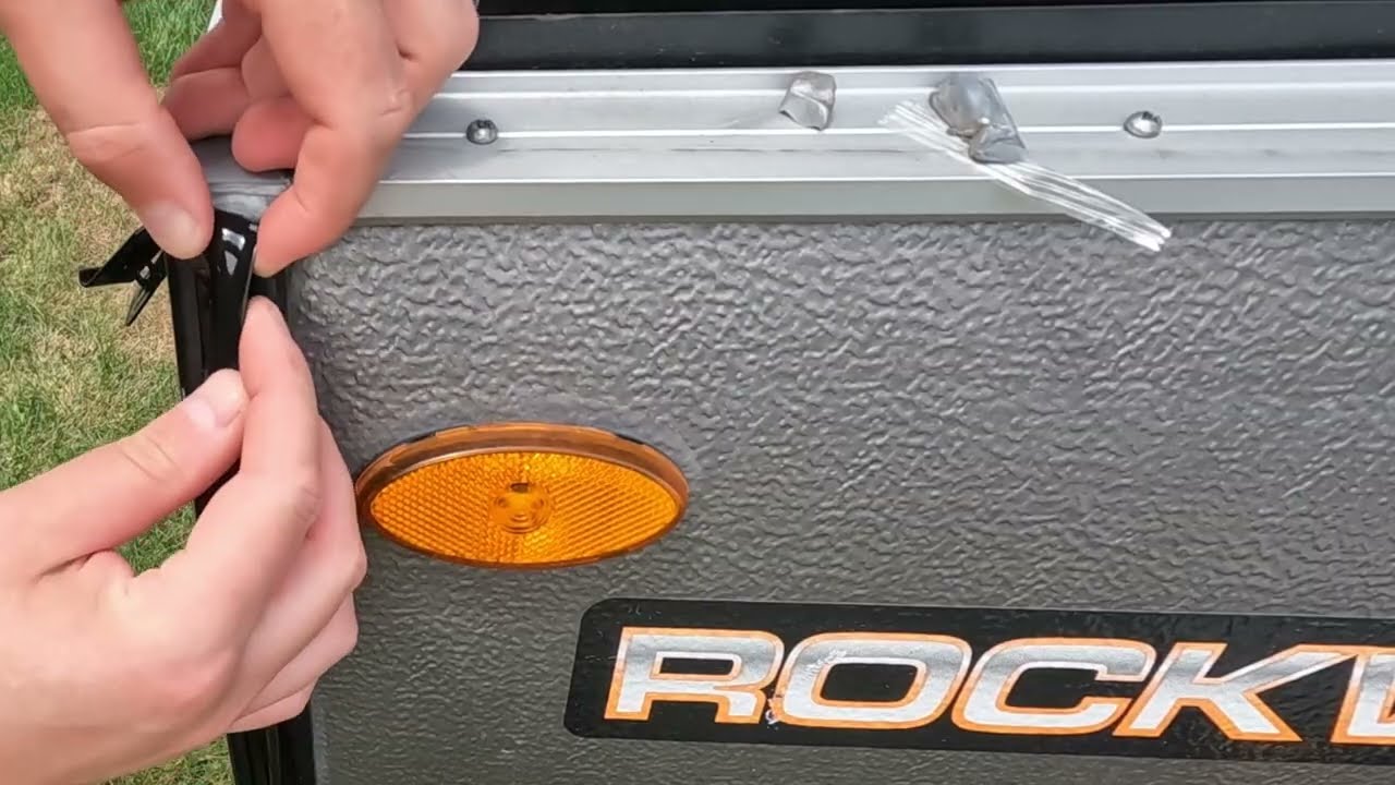 EASY! Replace Vinyl Trim Insert (Screw Cover) on Forest River Rockwood 2318G Pop-Up Camper
