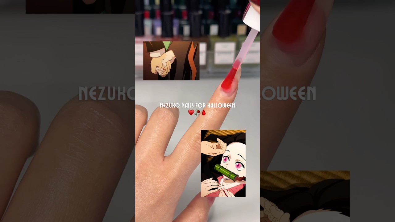 #demonslayer #kimetsunoyaiba #nezuko #animenails #halloweennails #easynailart #nailinspo #nailideas