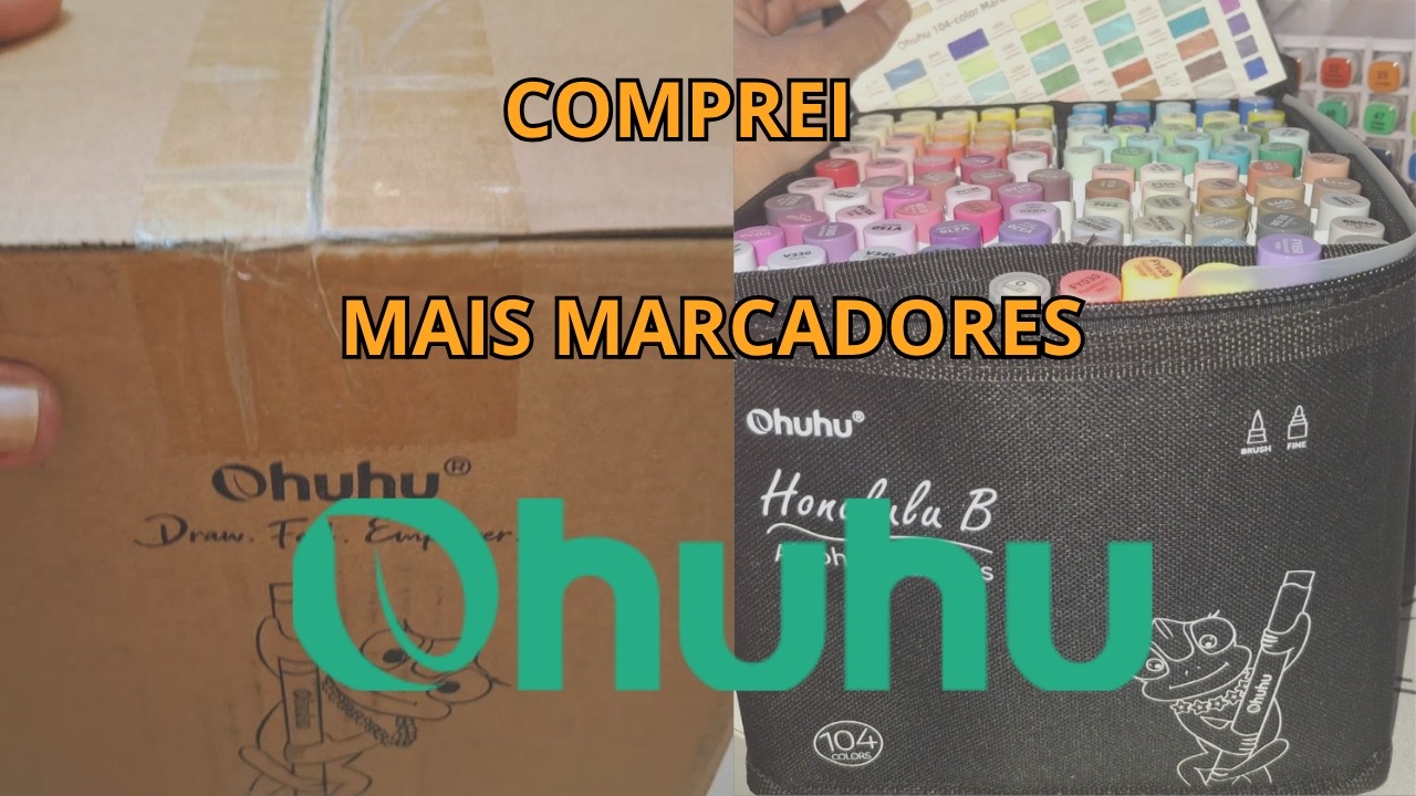COMPREI MAIS UM KIT DE 104 CORES DA OHUHU, SERÁ QUE VALE A PENA? Unboxing + Swatch comigo!