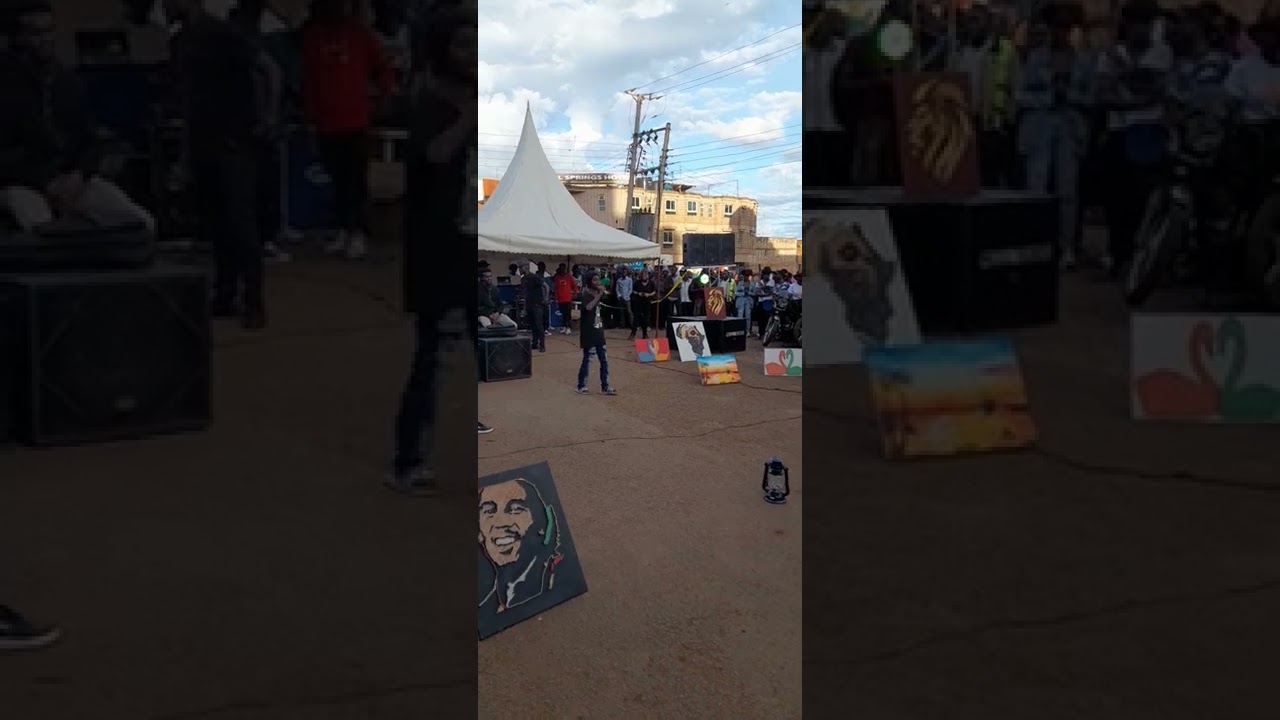 Green beret at Sanaa na Kahawa Street edition. the best young rapper in Embu