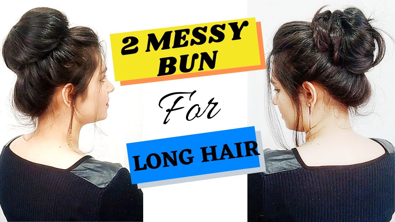 2 MESSY BUN For Medium to Long Hair | MESSY BUNS YOU NEED TO TRY!! Preksha Jain