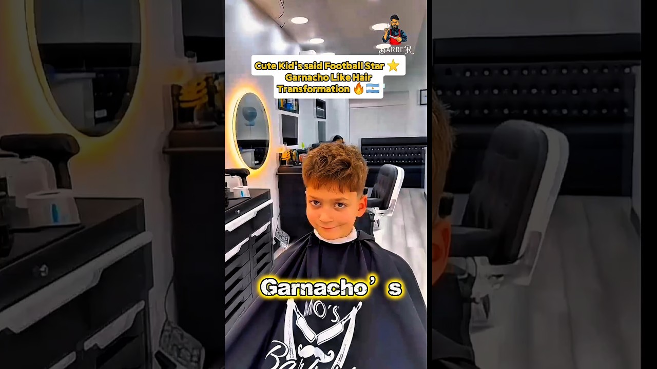 Alejandro Garnacho Inspired Haircut for Kids | Barber Tutorial