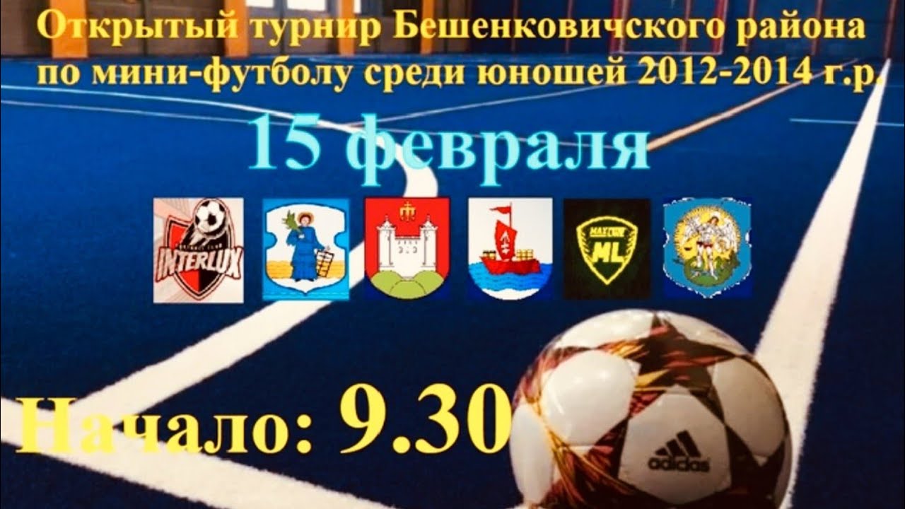Открытый турнир Бешенковичского района по мини-футболу среди юношей 2012-2014 г.р. 15.02.2026
