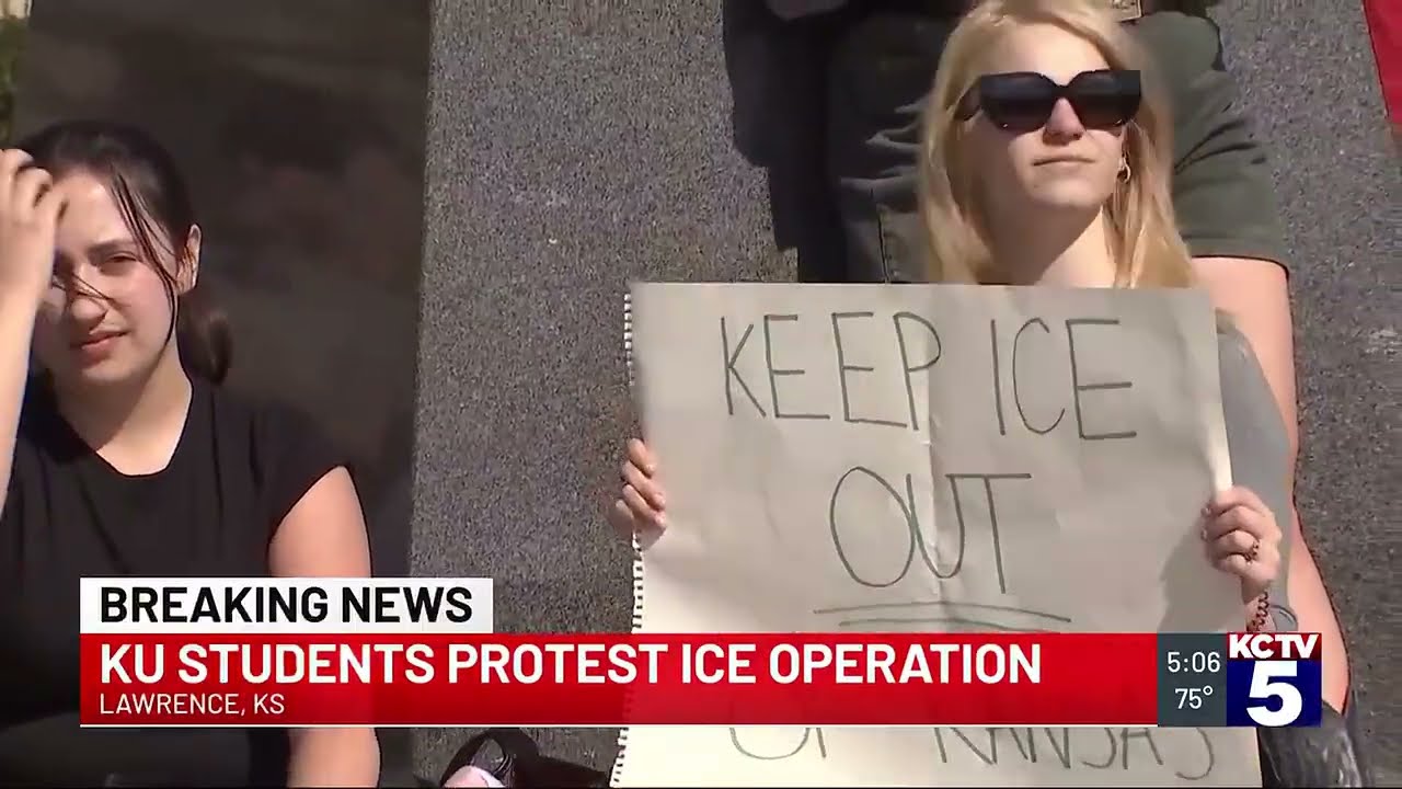 KU students protest after report of person detained by ICE agents near campus
