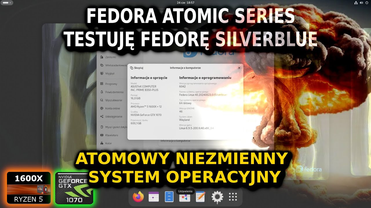 Linux w blasku grzyba czyli Atomowe Fedory w testach. Fedora Silverblue RPMOSTREE z GPU Nvidia 1070