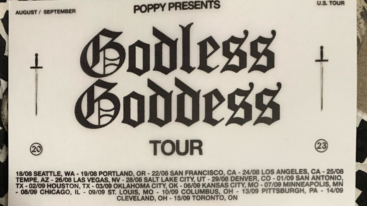 Poppy Live (Full Set 4K) Godless/Goddess Tour @ The Aztec Theater in San Antonio, TX 09/01/2023