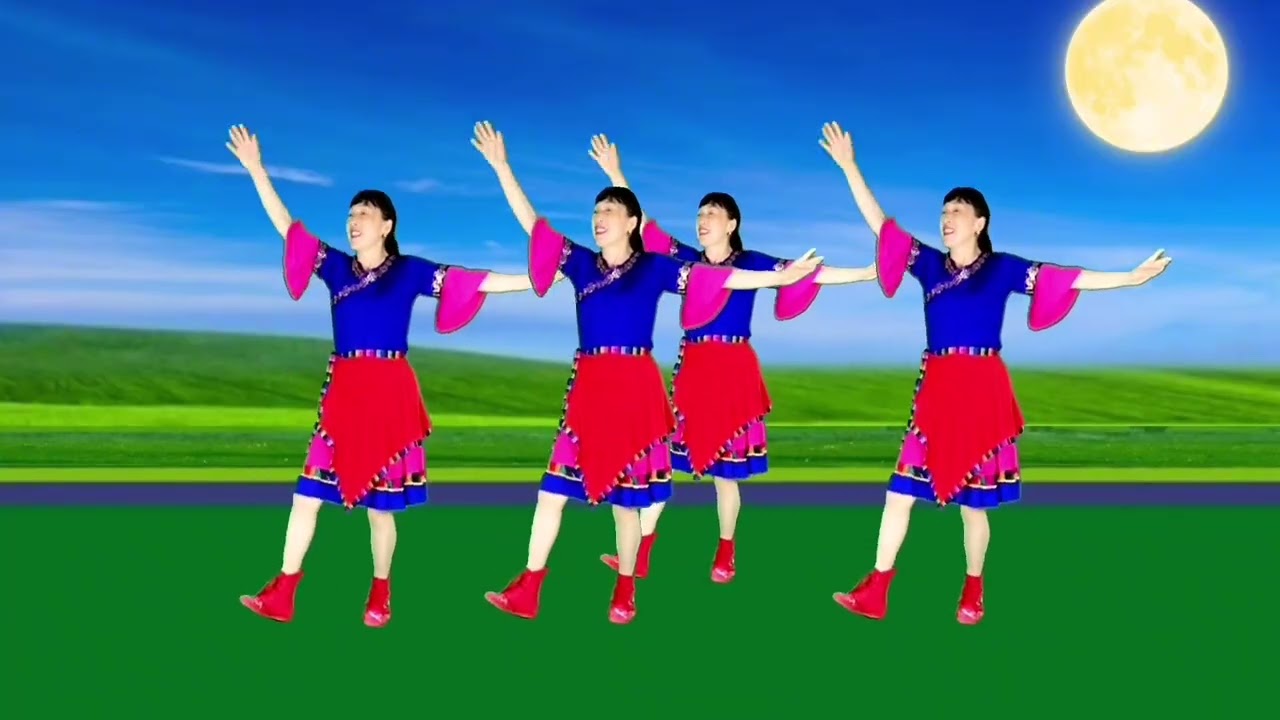 齐旦布一首《相思月》歌声悠扬醉人心扉，优美大气藏族舞好看易学