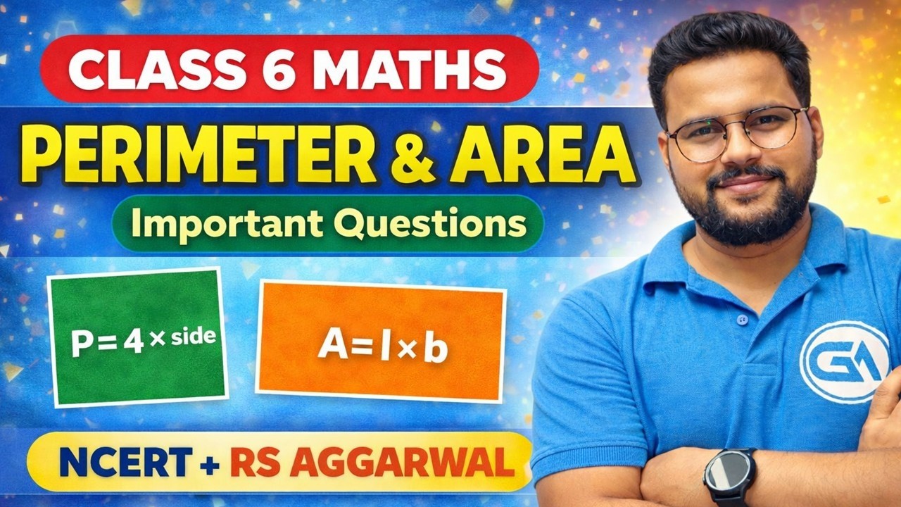 Class 6 Maths Perimeter & Area | Important Questions | NCERT + RS Aggarwal