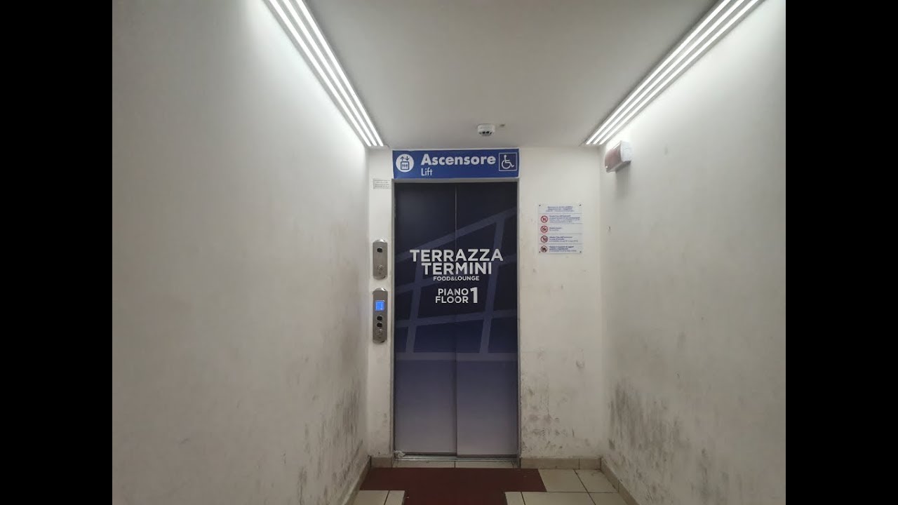2 Scenic 2014 OTIS Roped Hydraulic Elevators@Roma Termini Railway Station, Rome, Italy