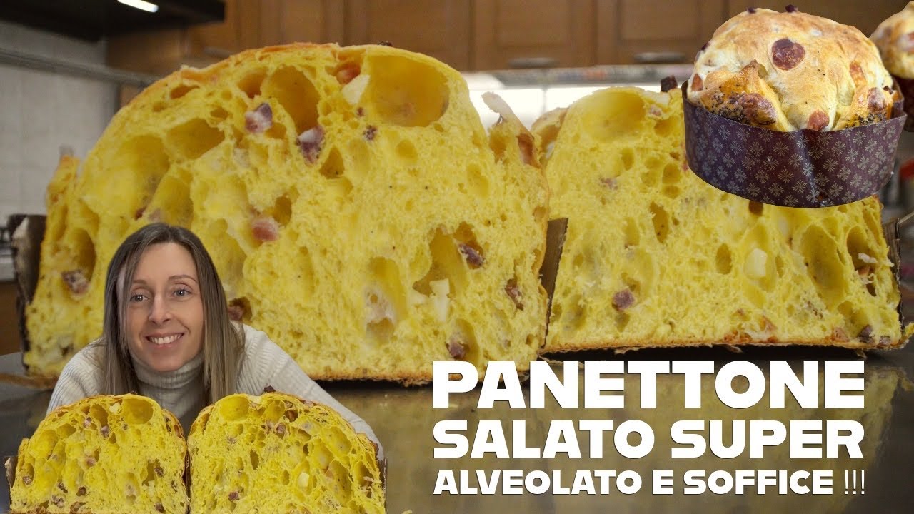 Panettone salato Moderno super soffice e alveolato | con lievito madre o Licoli 