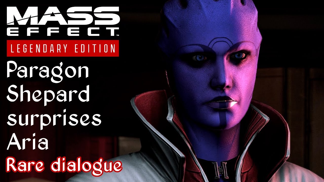 Mass Effect 3 - Paragon Shepard surprises Aria - Rare dialogue