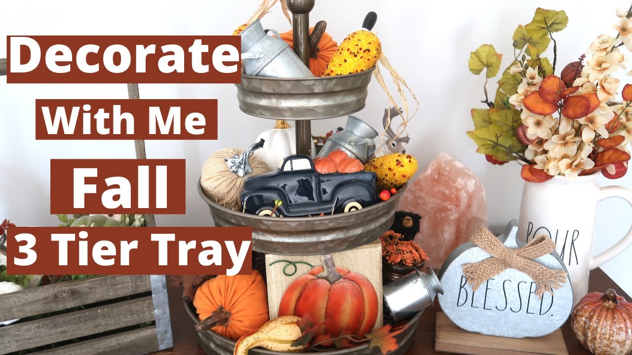 Fall Decorate With Me 2020 | 3 Tier Tray Decor Ideas for Fall🍁