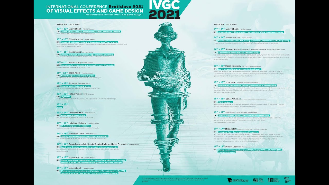 2021 International Visual effects and Game design Conference Bratislava 2021. IVGC 2021. 1st day.
