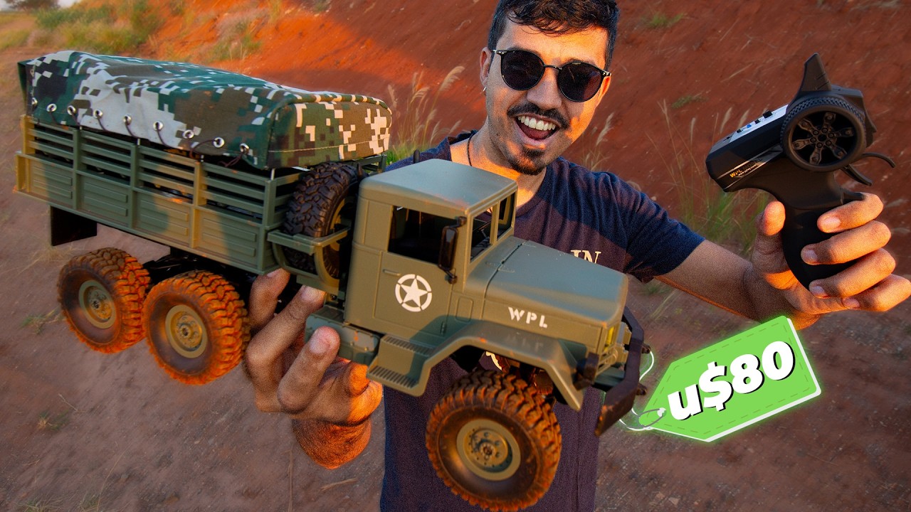 CAMINHÃO Militar de Controle Remoto INSANO do Aliexpress! | WPL B-16 6X6