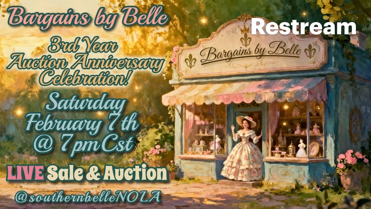 3 Year ANNIVERSARY of BARGAINS BY BELLE #auction #sale - Celebrate with Giveaways