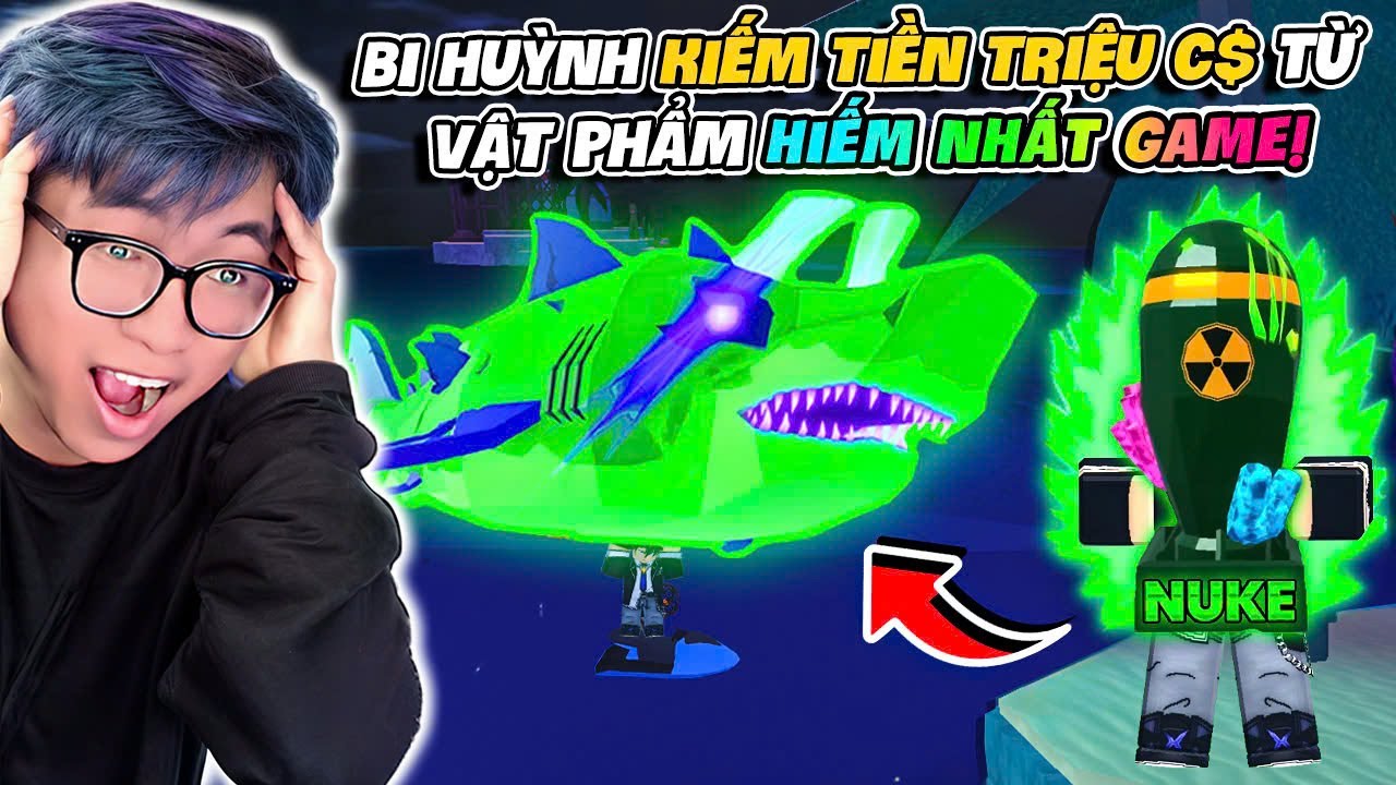 BI HUỲNH DÙNG NUKE HẠT NHÂN 0,002% CỰC HIẾM CÂU MEGALODON PHÓNG XẠ TRONG FISCH