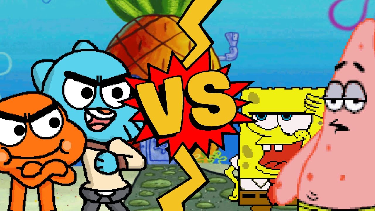 M.U.G.E.N Battles | Gumball/Darwin vs SpongeBob/Patrick Star