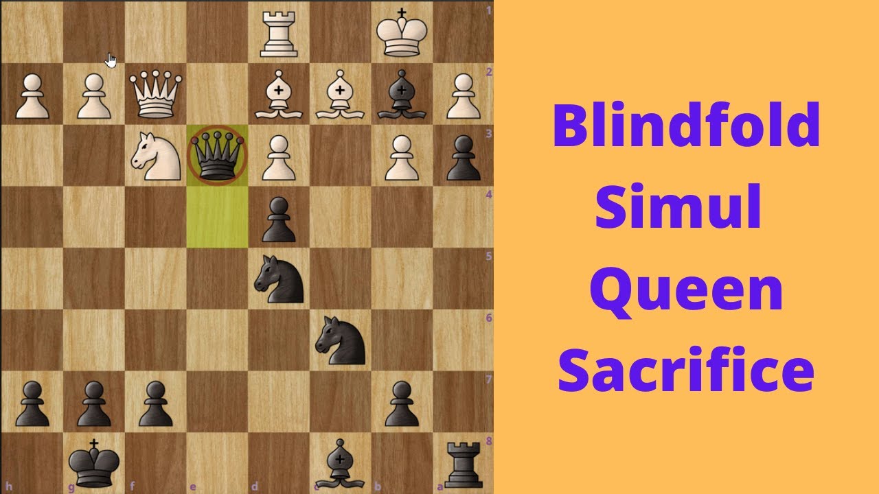 Blindfold Queen Sacrifice || Gonsiorovsky vs Alexander Alekhine
