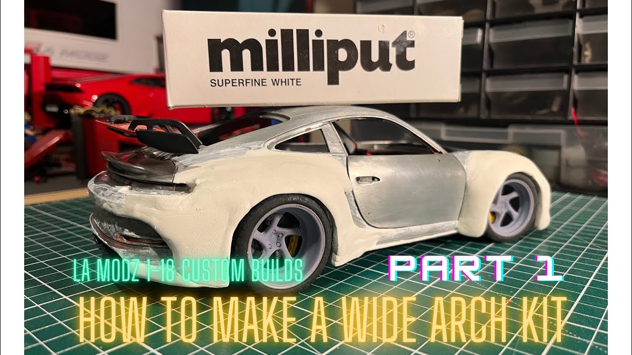 How to make wide arches (wide body) for Diecast model cars using milliput by La modz pt 1