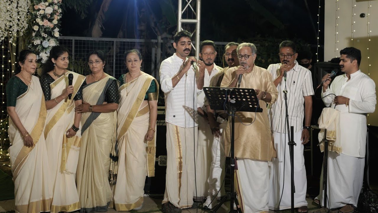 Allen and Tania Madhuramveppu Panachiparambil Family Group Song | Onnumillaymayil Ninnumenne Song 4K