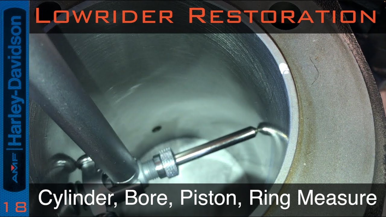 AMF Shovelhead Lowrider Restoration -18 - Cylinder Bore / Piston Measure & Ring Gap