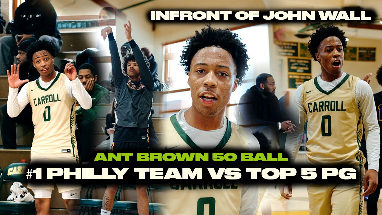 5⭐ PG ANT BROWN GOES FOR 50 AGAINST #1 PHILLY TEAM?? | ARCHBISHOP CARROLL VS ROMAN CATHOLIC