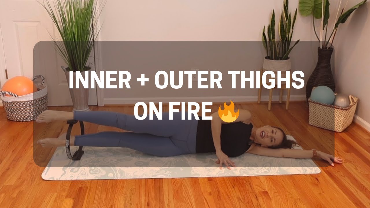 Быстрая пилатес-тренировка внутренней и внешней поверхности бедер с фитнес-кольцом | Подтяните и ...