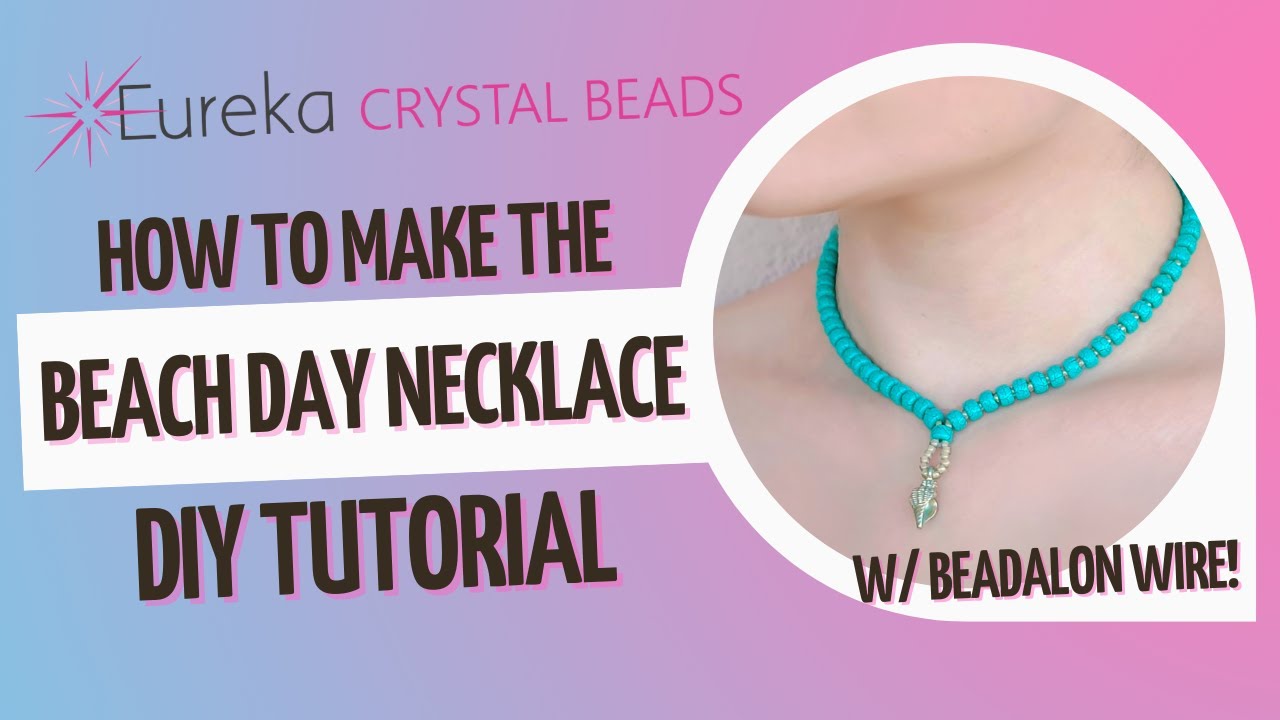 How to Make the Beach Day Necklace w/ Beadalon Wire &  Matubo Ionic 2/0 Seed Beads & Seashell Charm