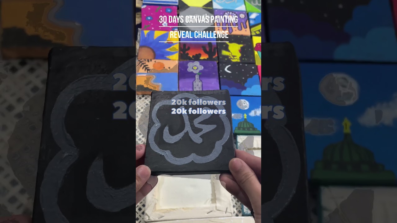 Day 25 😱 | 30 Days Canvas Painting Reveal 🎨 | Road to 20K ❤️