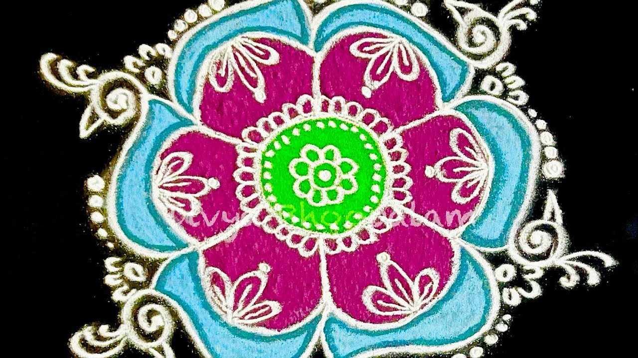 Rangoli With Dots 5 To 3