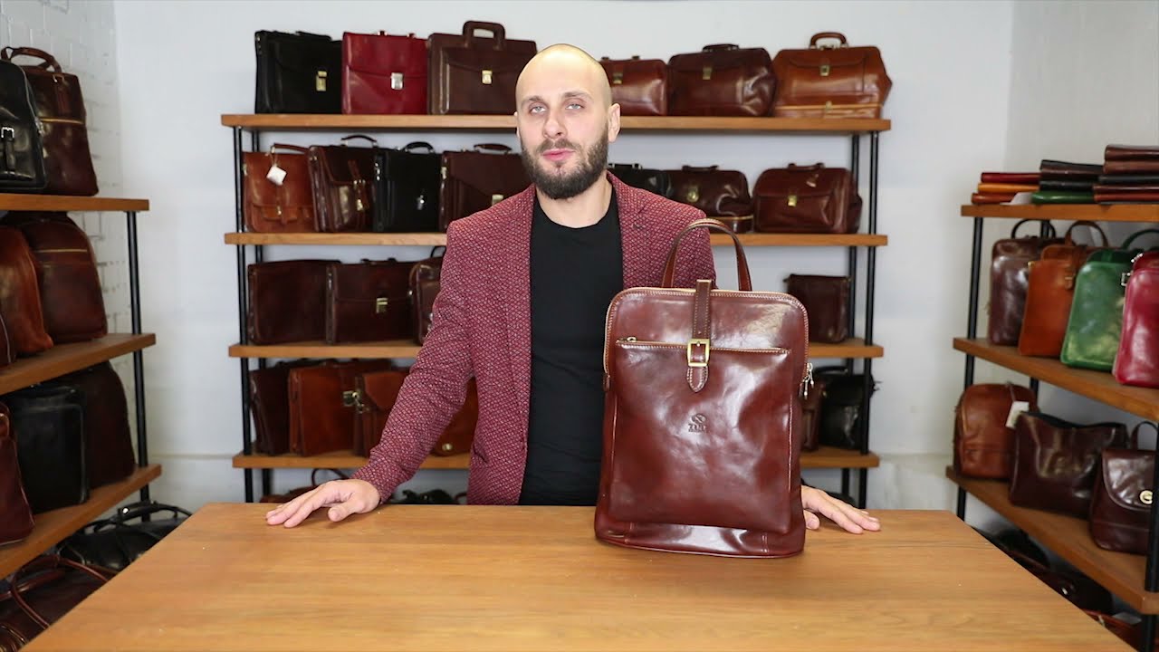 Brown Leather Convertible Backpack Shoulder Bag - Emma  | Time Resistance - Official Review