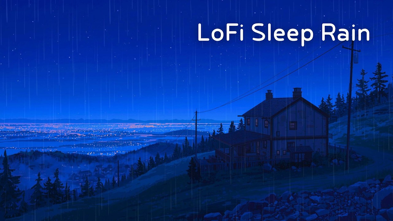 Warm Rain Ambience ☔ Lofi Night Music for Stress Relief