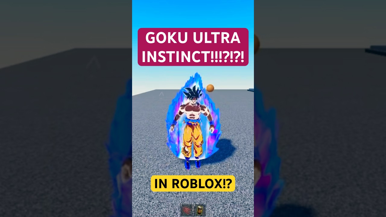 GOKU GOES ULTRA INSTINCT!!?             #dragonball #roblox #robloxmicup #goku #ultrainstinct #anime