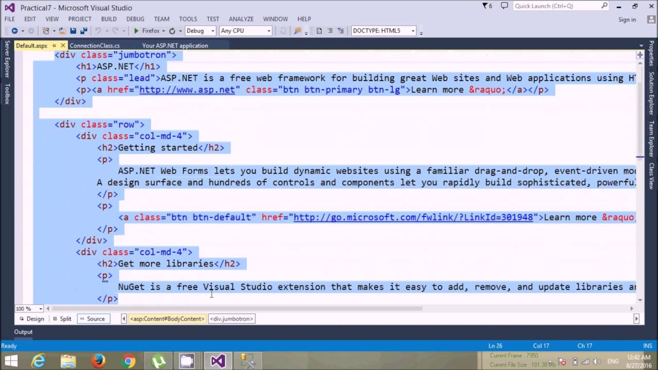 Fetching Records from Database Using ADO NET